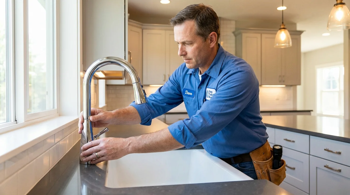 Kitchen faucet installation by Johns Plumbing LLC in Oakland City