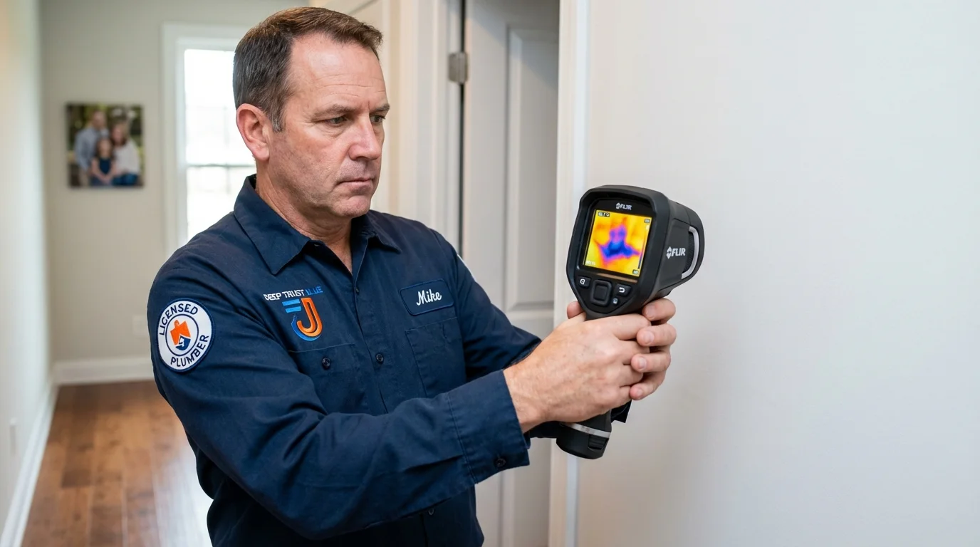 Thermal imaging leak detection by Johns Plumbing LLC in Oakland City